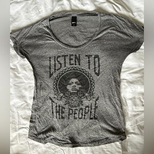 Obey Gray Heather 'Listen to the People' Graphic Tee